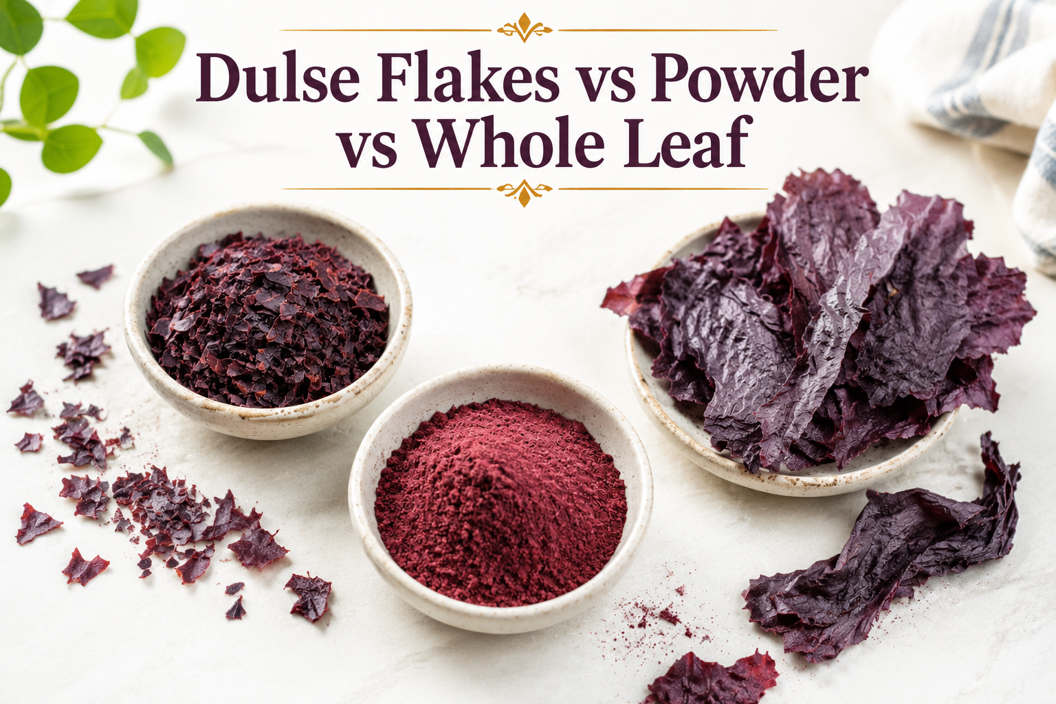 Dulse Flakes vs Powder vs Whole Leaf