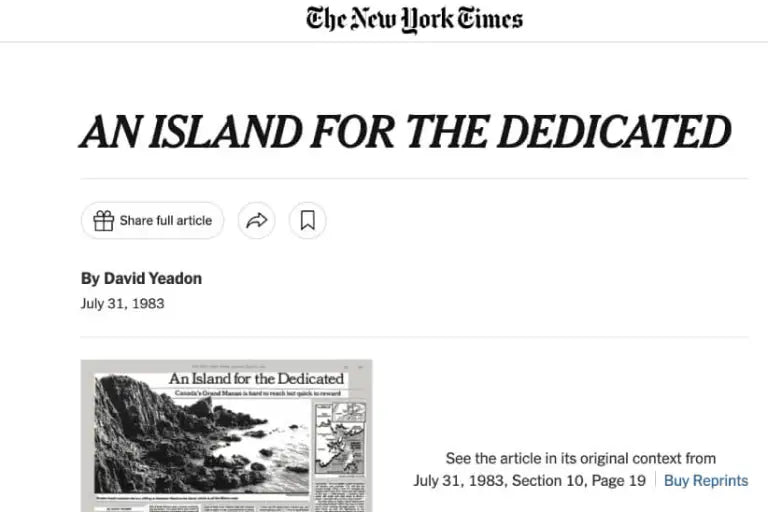 An Island For The Dedicated – The New York Times