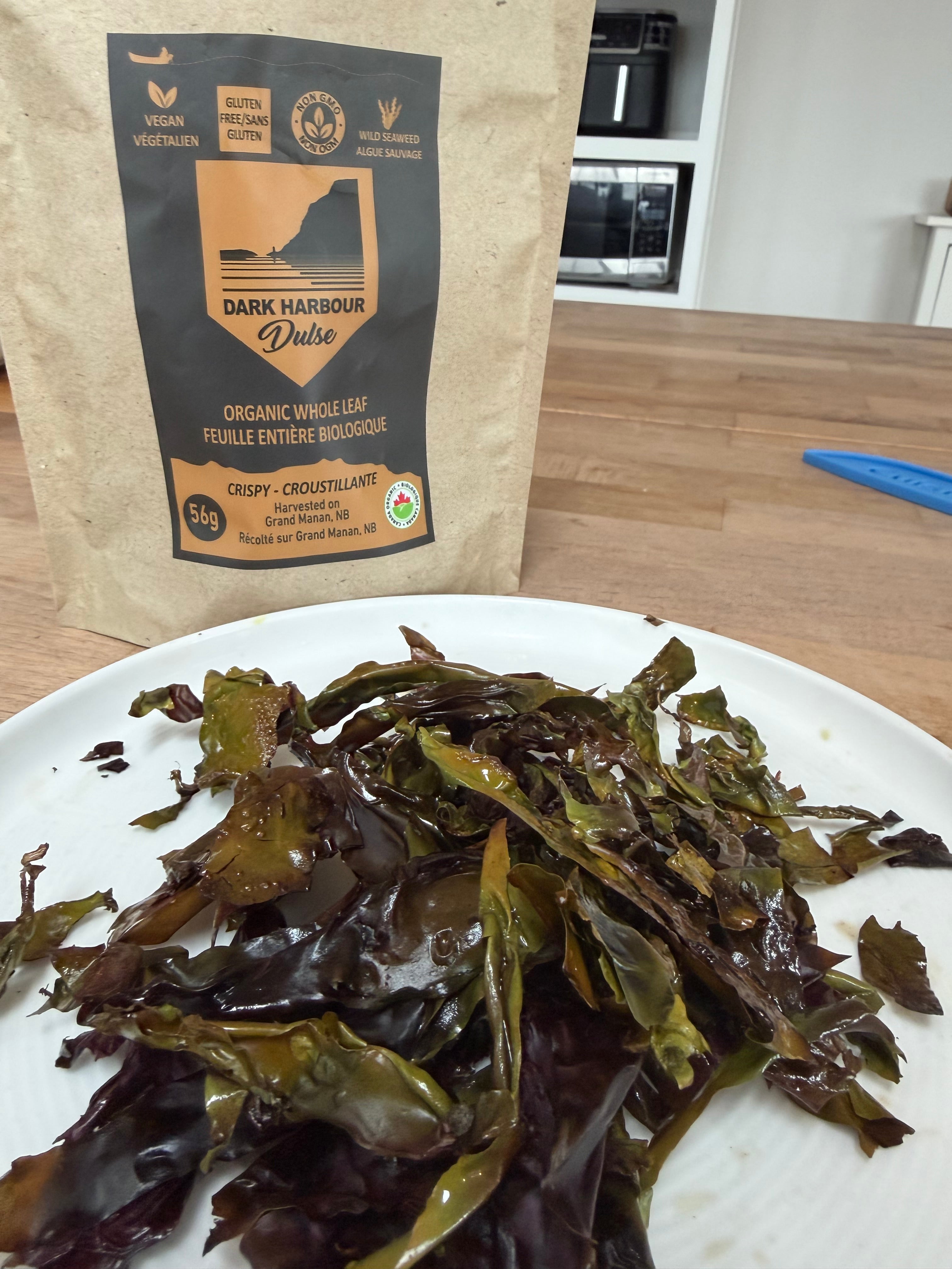 About Us layered slideshow image of Dark Harbour Atlantic dulse carefully packaged for customers